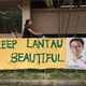 Eddie Chu’s homemade campaign posters.